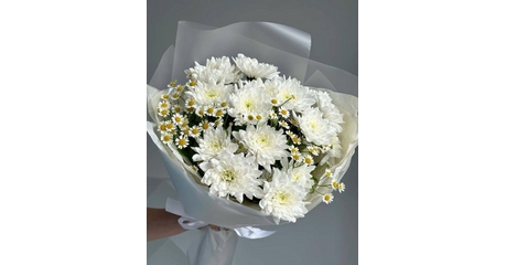 Букет из ромашек и хризантем Санни