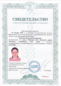 Свидетельство о гос. регистрации